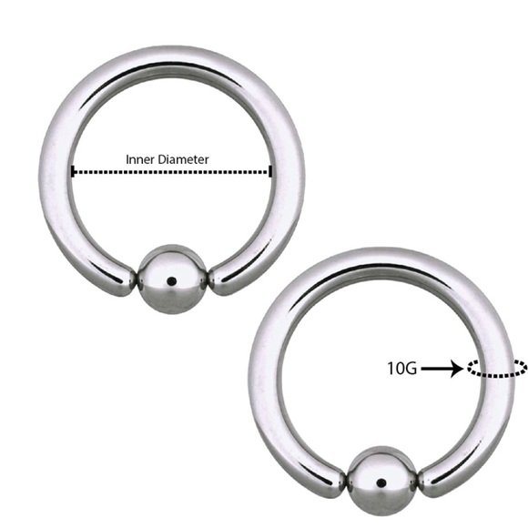 BodyJ4You 2PC Ball Closure Ring Stainless Steel 10G-20G BCR - Picture 2 of 4